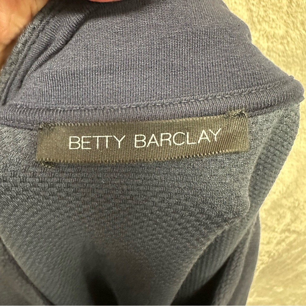 Betty Barclay navy blue waffleknit dress casual with pockets women’s 16 - Picture 10 of 10